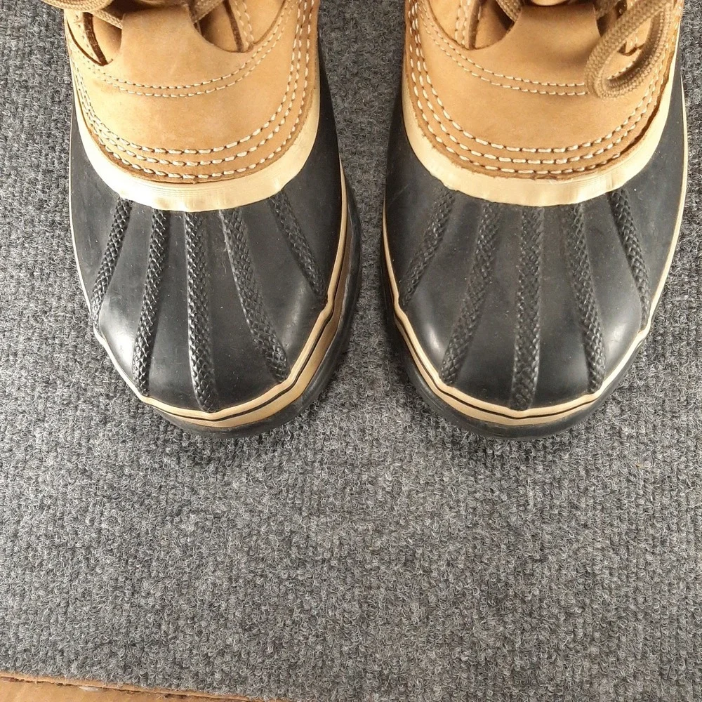 Sorel Caribou Waterproof Winter Boots Brown Leather Insulated Warm Men's 8 EU 40